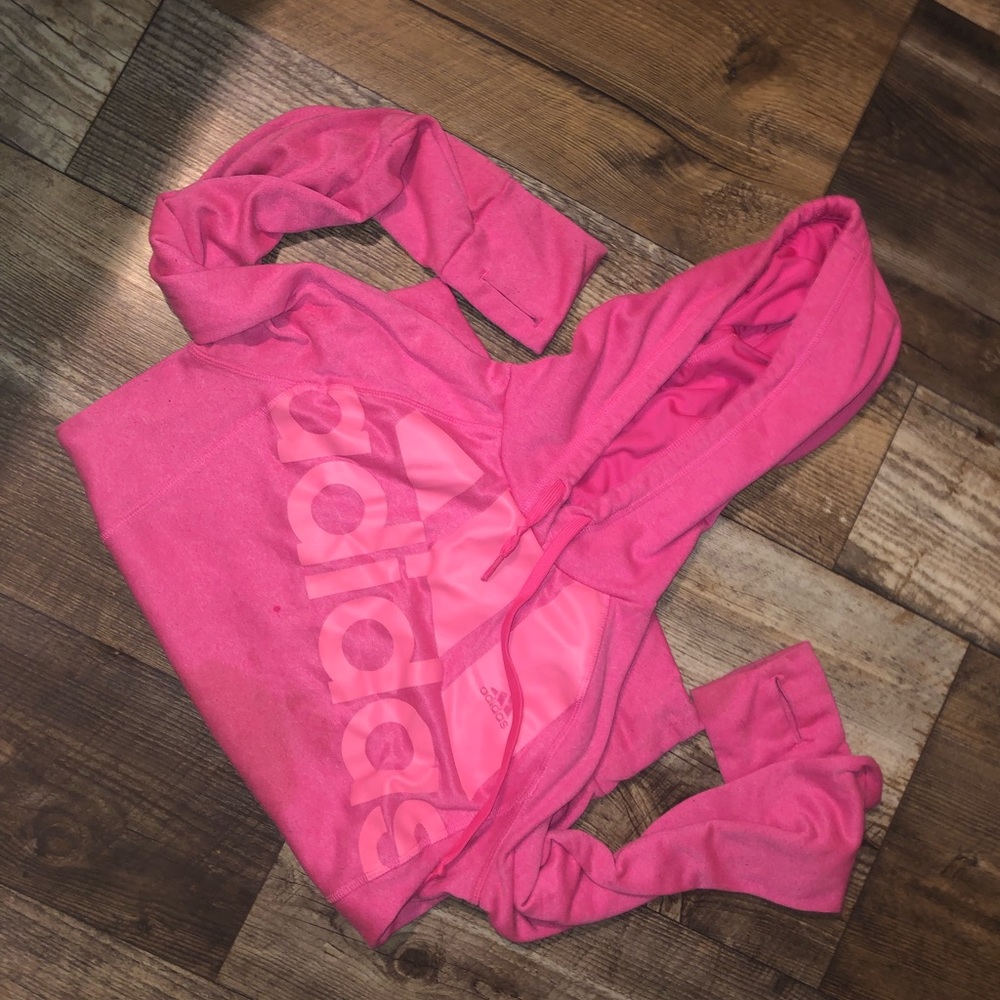 Pink Adidas hoodie